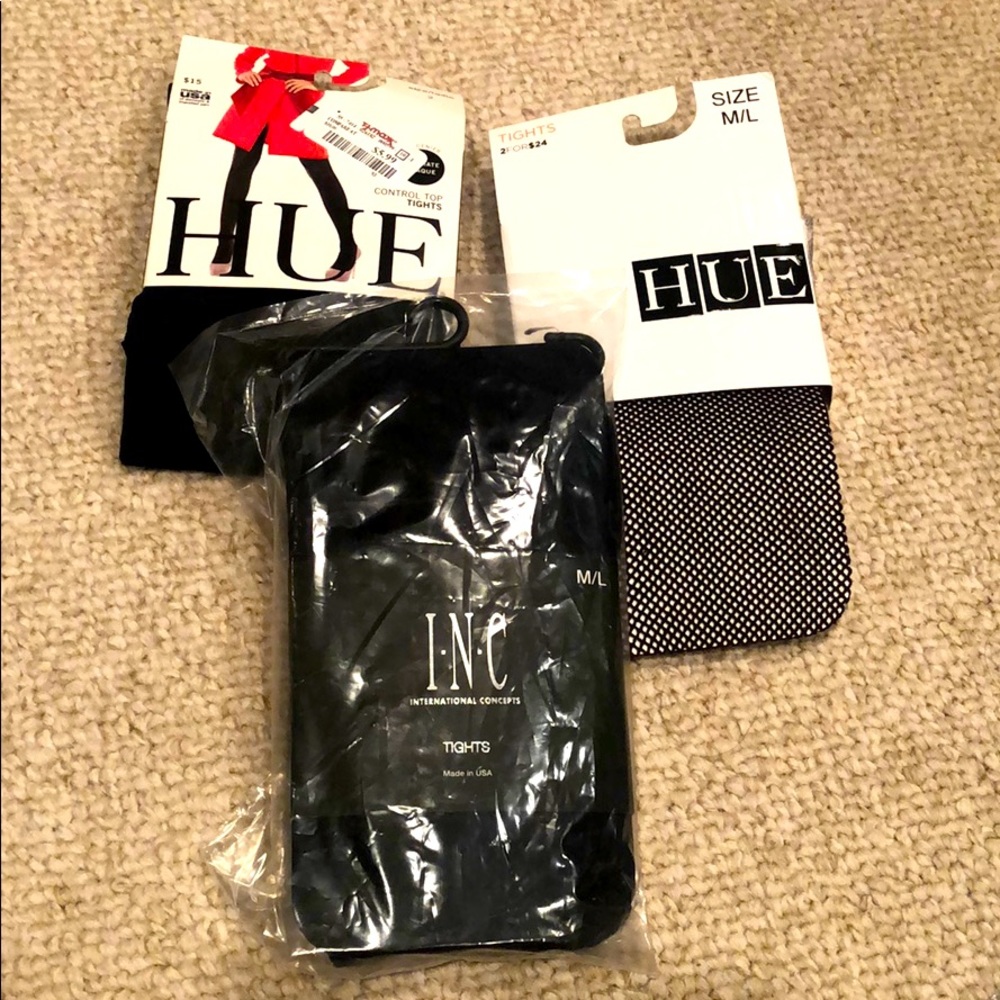 Tights! Fishnet, solid! NEW WITH TAGS